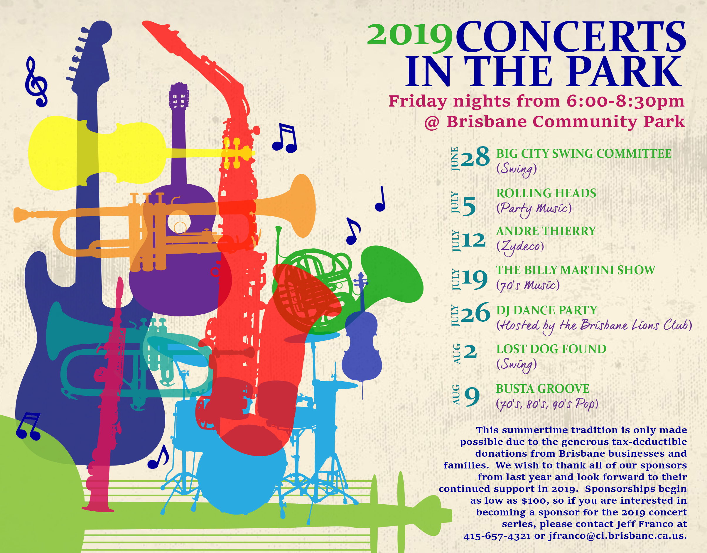 Concerts 2019 Lineup