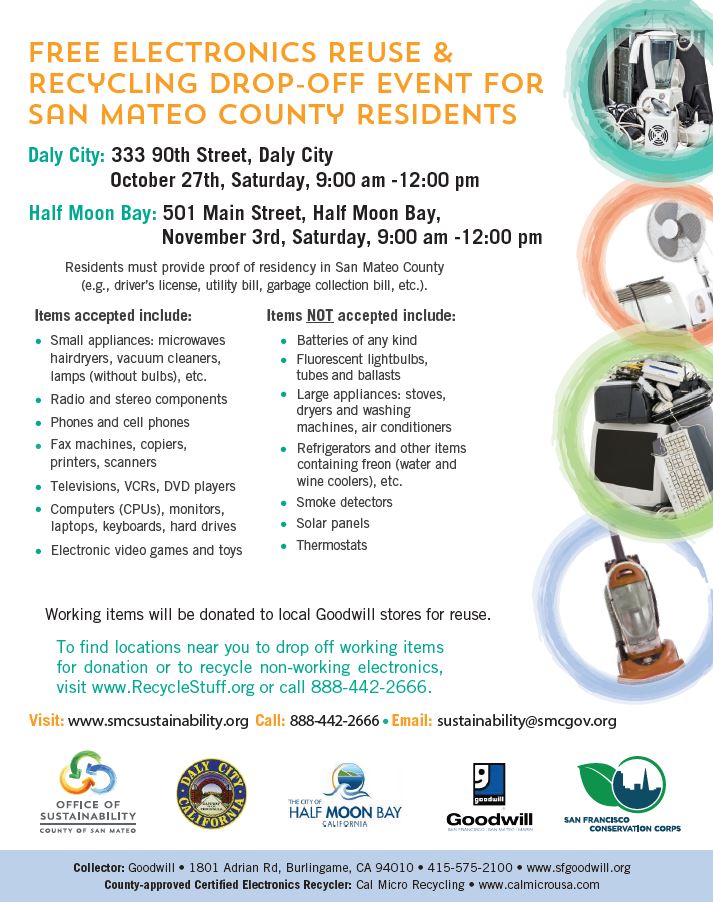 Free Ewaste Recycling Event flyer