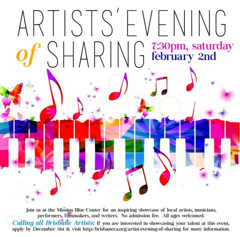 Artists' Evening of Sharing Ad