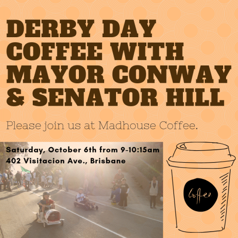 Derby Day Coffee with Mayor Conway and Senator Hill invitation