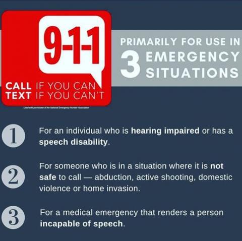 Text 911 graphic